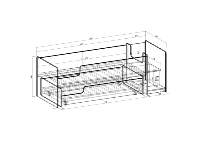 Детская выкатная кровать Легенда К302.41 в Апатитах